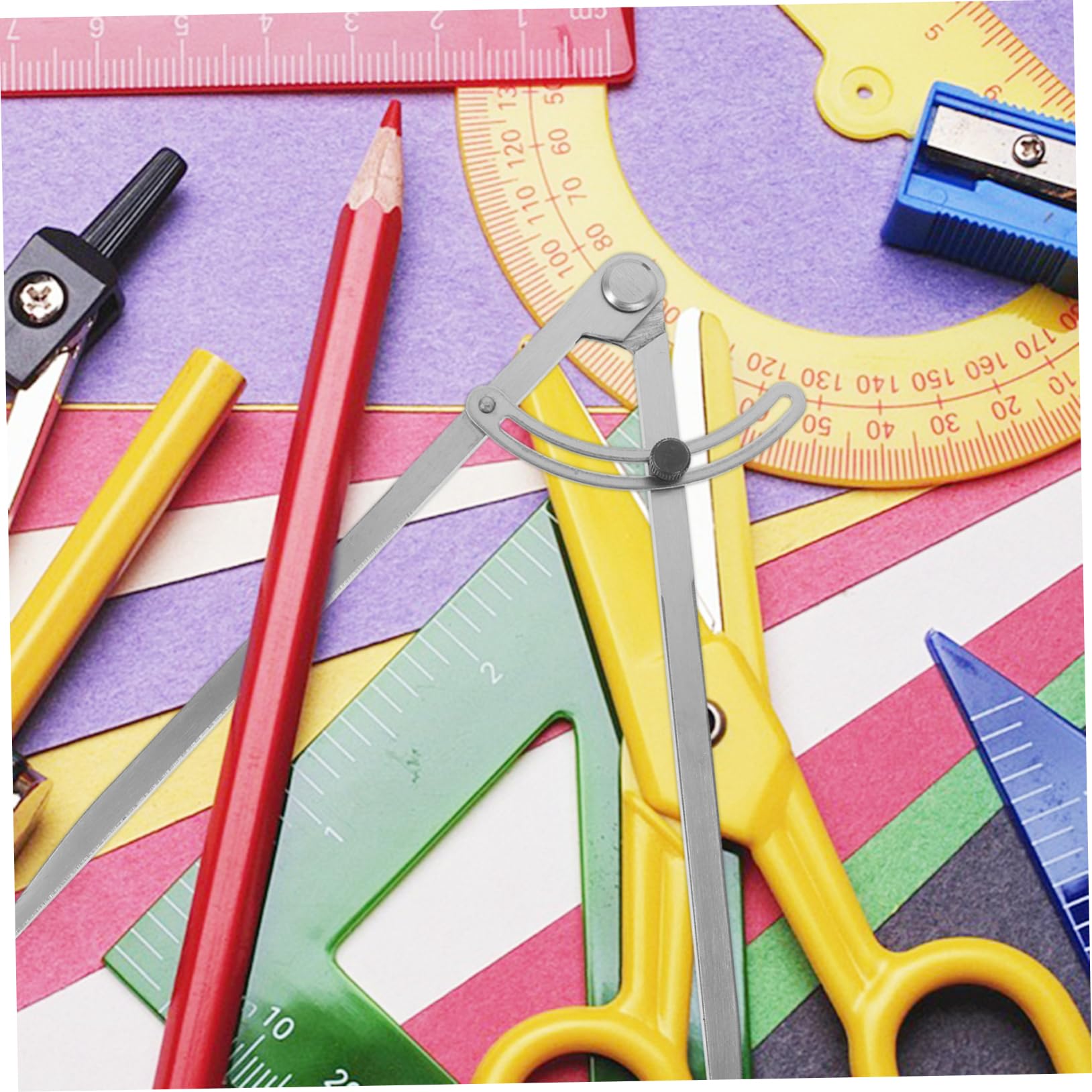 Gadpiparty Lot De 5 Compas Portables Pour Dessin De Cercles Compas De Mathématiques Compas Stationnaires Pour Enfants Outil De Dessin De Cercles Compas Circulaires En Fer