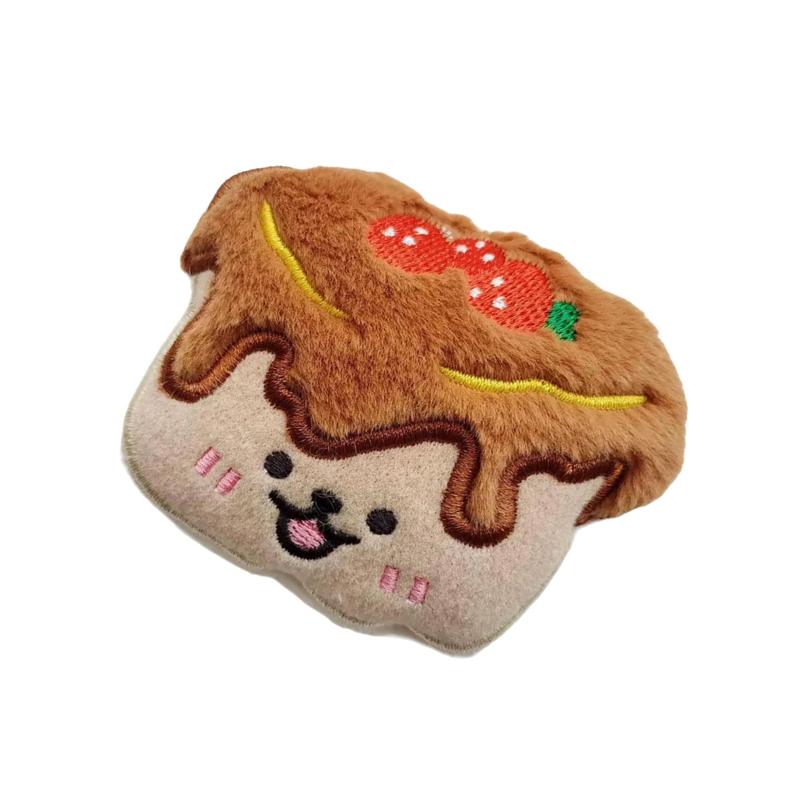 MICFENY Cartoon Dog Plush Toy Texture Chewing Squeaky Toy Stuffed Doll for Small Dog Teething and Engagement