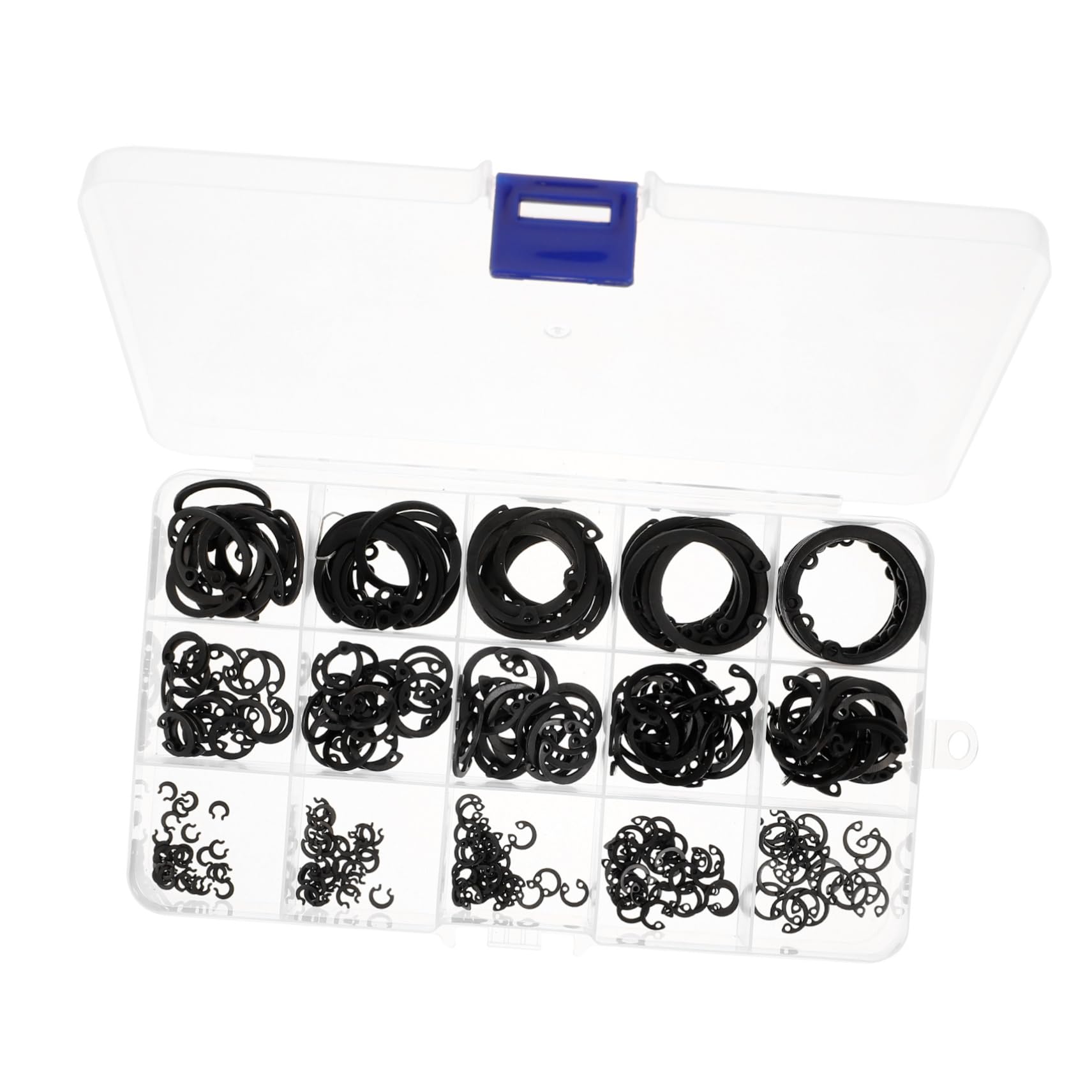 PRETYZOOM Bearing External Retaining Ring Set Snap Ring Clips Metal Clips 65mn Black