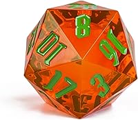 Vista 10 de 55mm dados de 20 lados DND, dados gigantes D20 D&D poliédricos grandes D20 con caja de regalo de dados para Dungeons and Dragons, juegos de mesa RPG