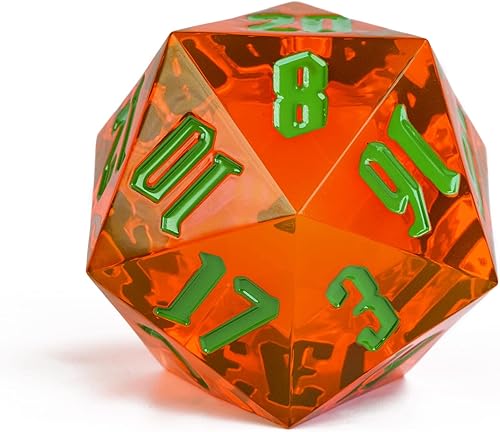 Miniatura 10 de Poludie Dados individuales D20 de 2.165 in, dados DND de 20 caras, dados poliédricos gigantes D20 D20 D20 grandes para Calabozos y Dragones, RPG,