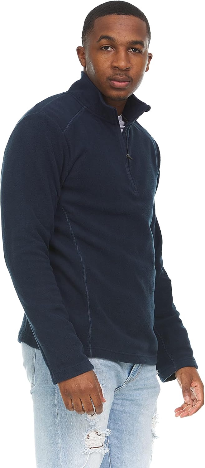 Swiss Alps Mens Quarter Zip Performance Polar Fleece Pullover Sweatshirt - Image 3