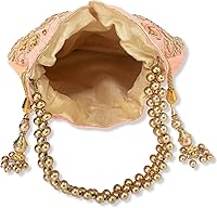 Vista 8 de Aheli Potli Monederos para mujer, hecho a mano, bolso de noche, elegante pulsera de moda nupcial