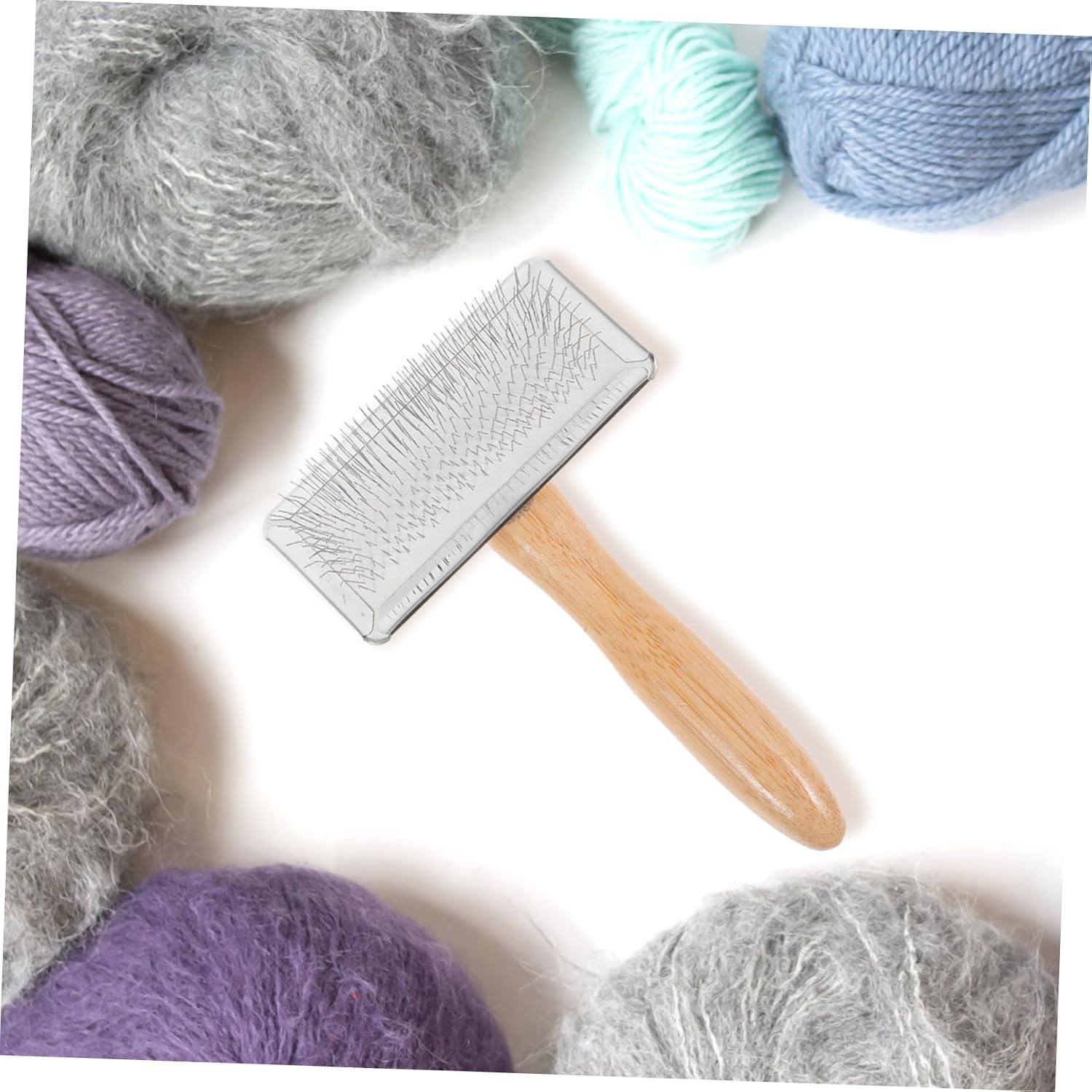 SEWOART 2pcs Needle Felting Project Tool Craft Felting Brushes Wool Blend Felt Kit Starter for Beginners