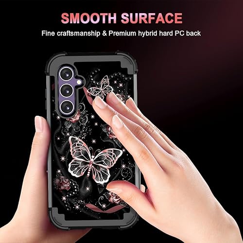 Miniatura 6 de Miqala Funda para Galaxy S23 FE 5G, tres capas resistentes a prueba de golpes, protección de cuerpo completo, parachoques de plástico duro+funda