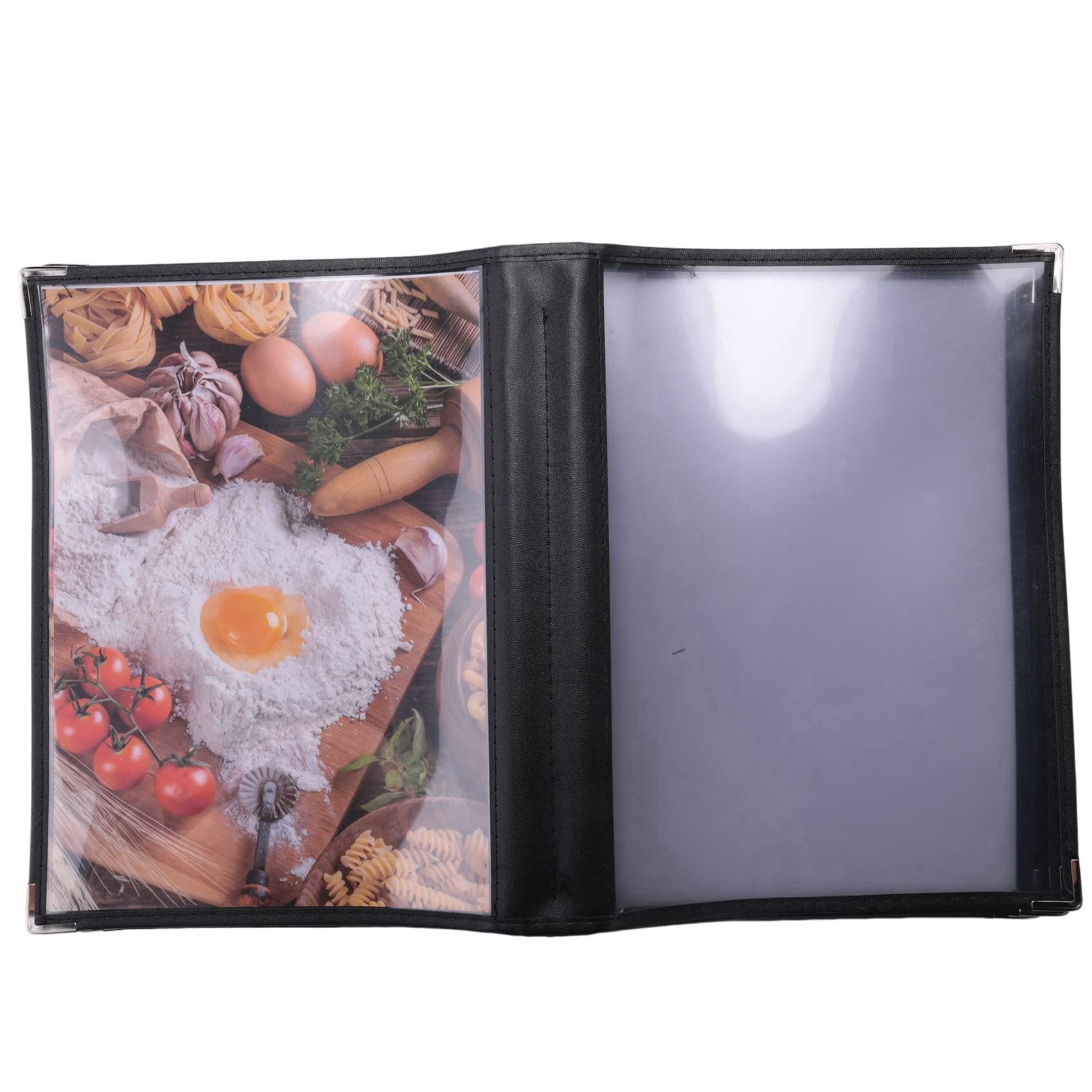 Pasuihcay Transparent Restaurant Menu Covers for A4 Size Book Style Cafe Bar 10 Pages 20 View