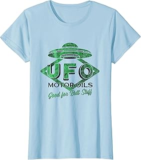 UFO Motor Oil Vintage Alien Funny Publicidad Logo Camiseta