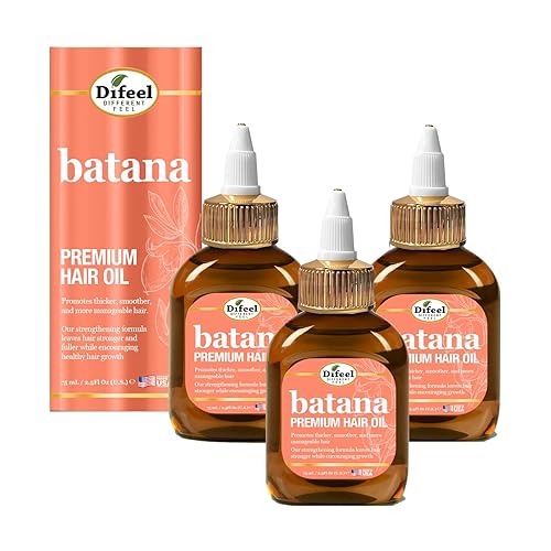 Difeel Batana - Aceite para el cabello de alta calidad, 2.5 onzas (paquete de 3), aceite para el cabello Batana, aceite nutritivo para el