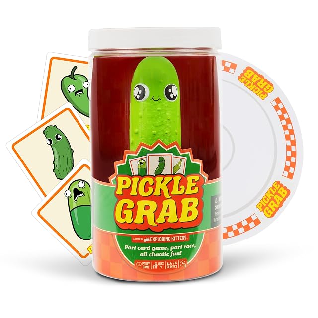 Exploding Kittens Pickle Grab: by, 2-6 Players, Age 7+ Card Game