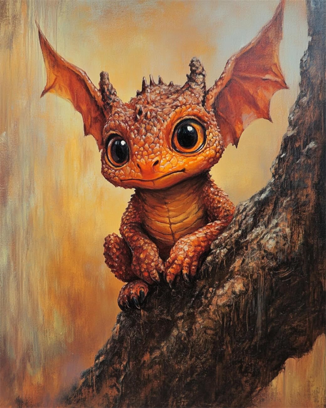 RKFLGEW DIY Bead Embroidery Kit Fantasy Dragon 50x70cm