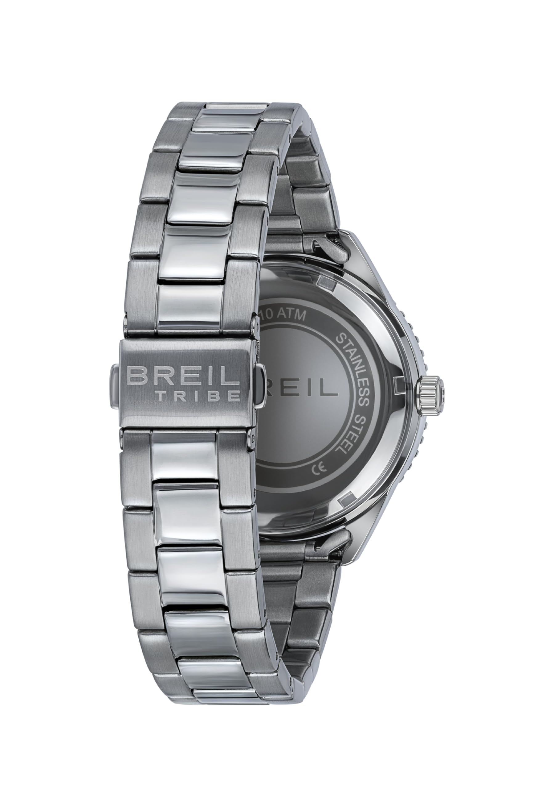 Breil, Collezione Overhand, Orologio Uomo con Bracciale in Acciaio, Resistente All'Acqua, Movimento al Quarzo, Cassa 39 mm, Chiusura con Pulsanti