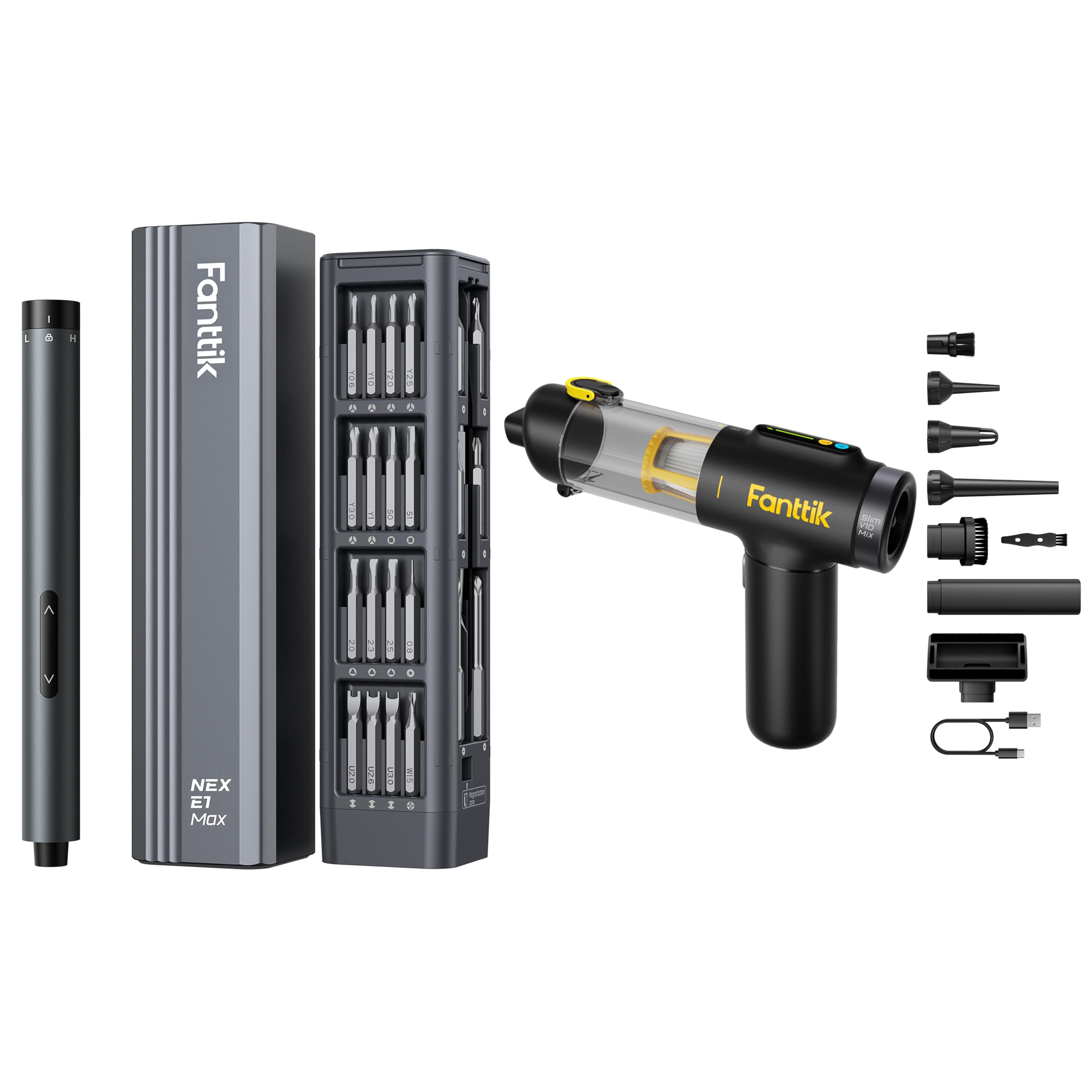 Fanttik E1 Max 3 7V Mini Electric Screwdriver Fanttik Slim V10 Mix Cordless Car Vacuum