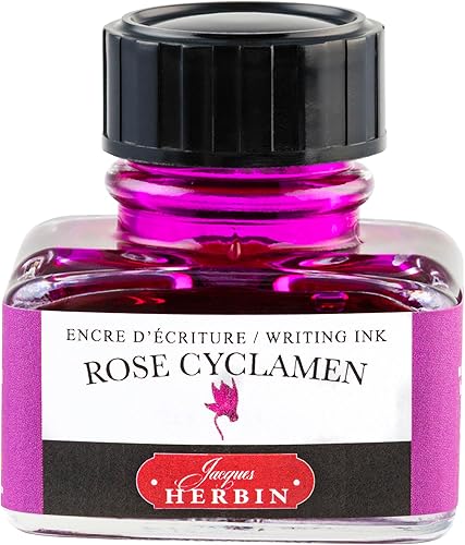 Tinta para pluma estilográfica Herbin - Botella de 30 ml - Rosa Ciclamen