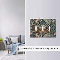 Vista 484 de Vista de ventana, isla tropical, playa, palmeras, cielo soleado, cubierta de interruptor de luz de palanca individual, placa decorativa de pared