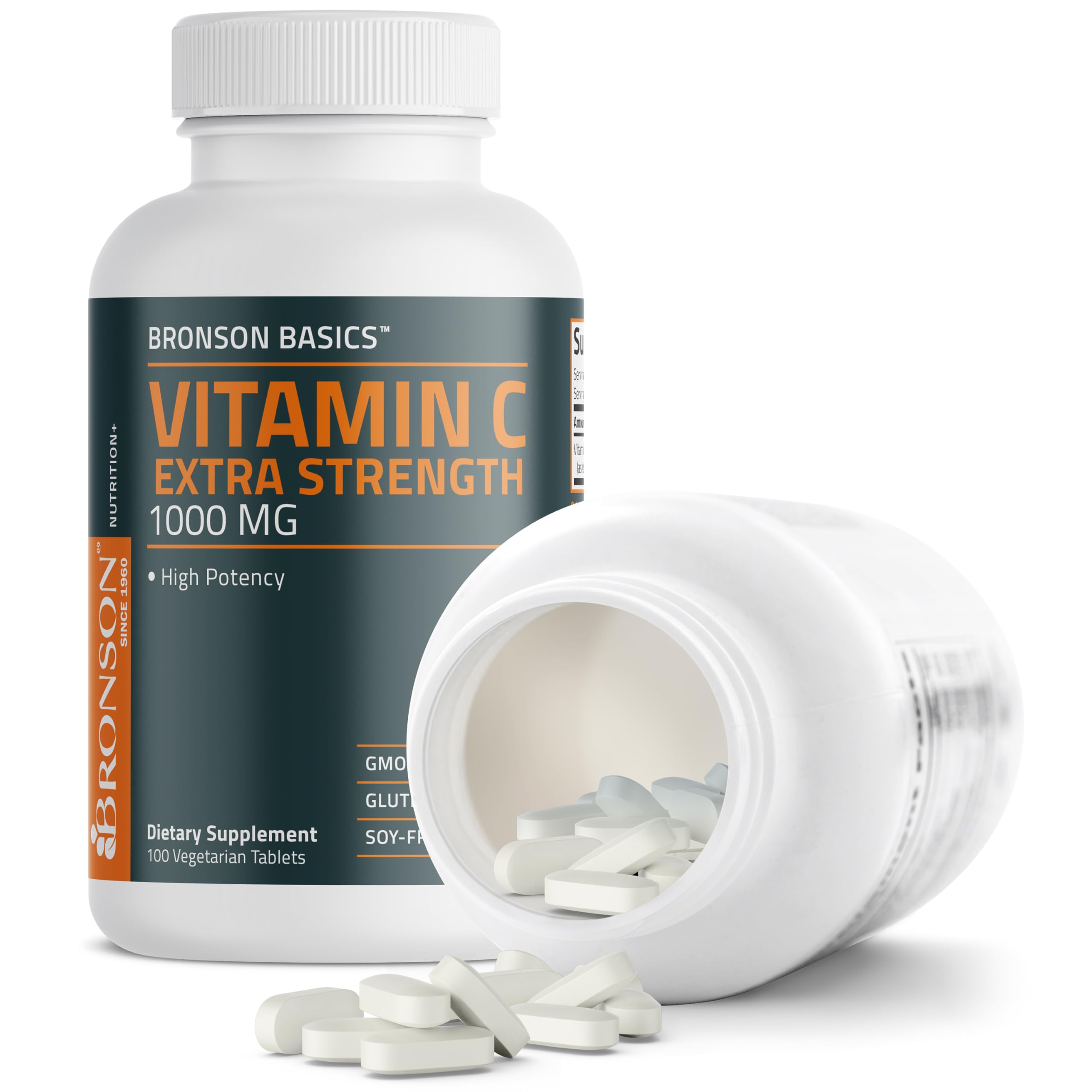 Bronson Vitamin C 1000 mg as Ascorbic Acid, 100 Vegetarian Tablets — Amazon image 6