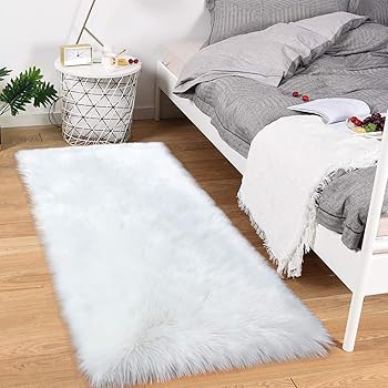 Amazon Com Softlife Soft Fluffy Bedroom Area Rugs 2 6 X 5 3 Shaggy Modern Indoor Fur Rug For Girls Boys Kids Baby Room Living Room Nursery Home Decor Floor Carpet White Kitchen Dining