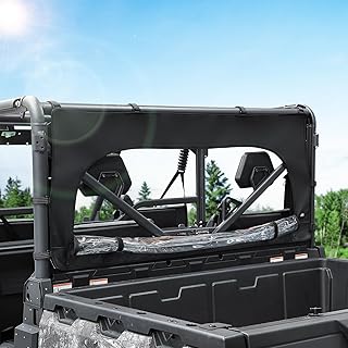 KEMIMOTO Rear Windshield Compatible with CFMOTO Uforce 1000/1000XL, Soft Rear Window with Zipper Roll Up, PVC Back Window Screen Compatible with 2019+ Uforce 1000/ 2022+ Uforce 1000 XL Accessories