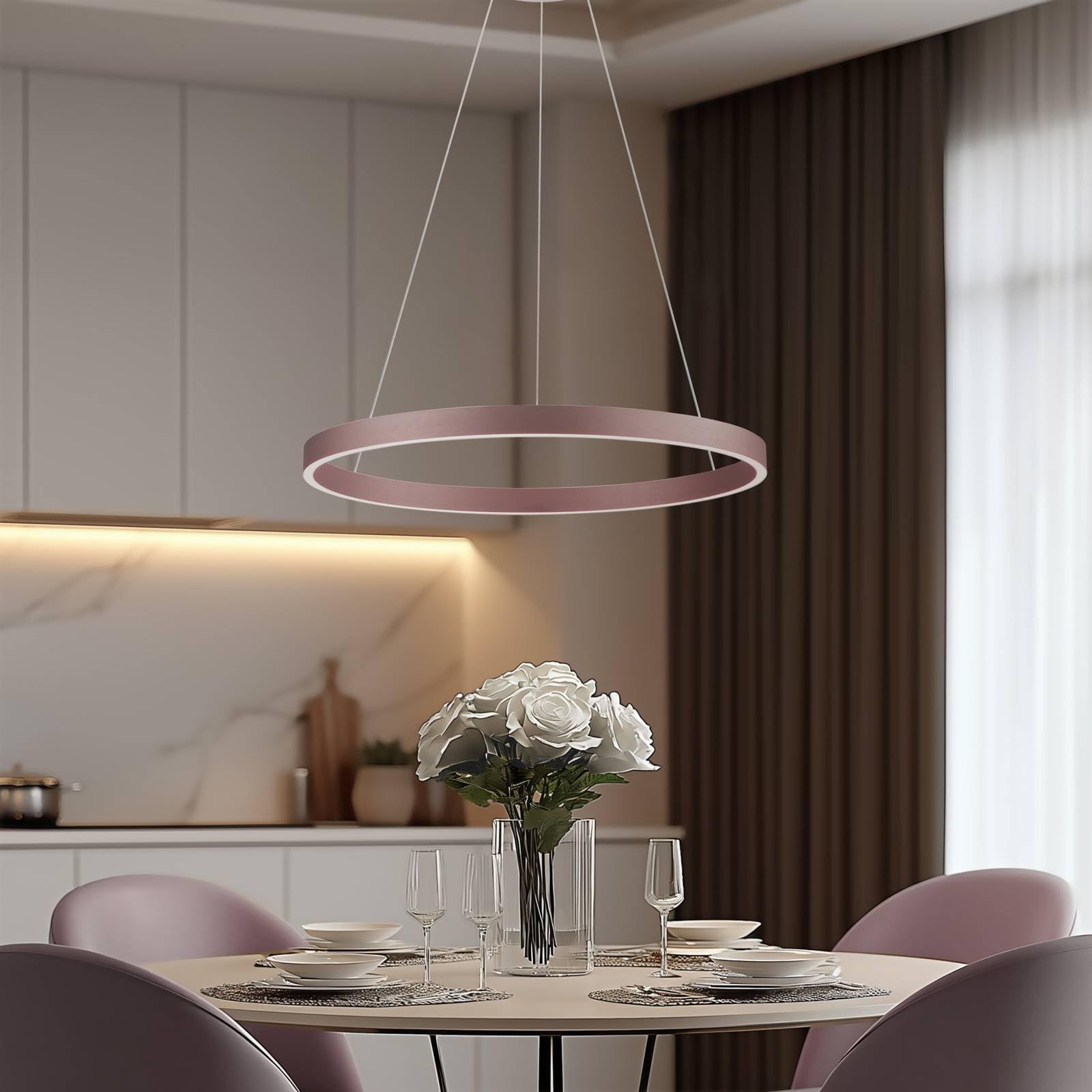 Lucande LED Smart Home Pendelleuchte Yonam dimmbar mit Leselampe (Modern) in Braun aus Aluminium (1 flammig,) - Deckenlampe Esstischlampe Smarte Hängelampe,Smarte Hängeleuchte Wohnzimmerleuchte