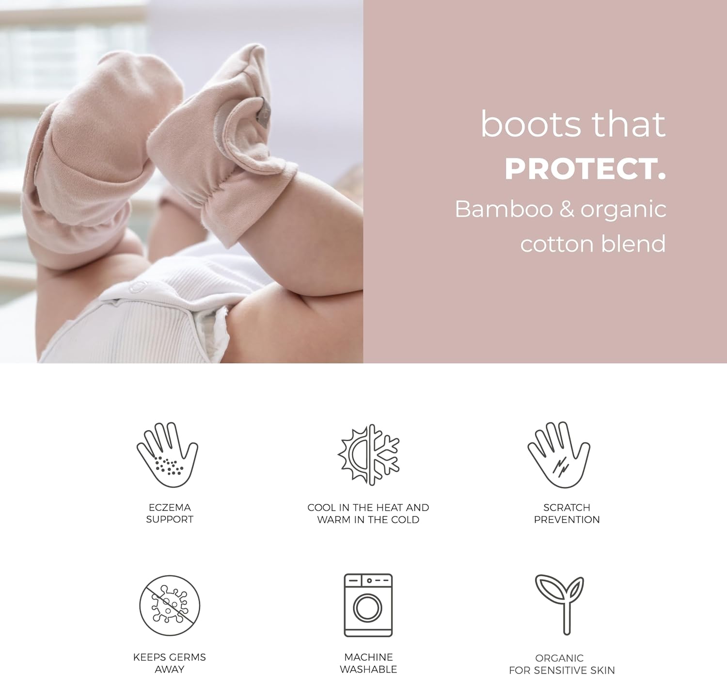 goumikids Viscose Made from Bamboo Cotton Stay-On Boots