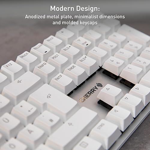 Miniatura 6 de Cherry Teclado mecánico de oficina KC 200 MX con nuevos interruptores MX2A. Diseño moderno con marco de placa de metal. (bronce con interruptor