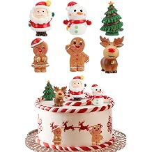 Christmas Decorations &ndash; 6 Cute 3D Cartoon figurine ornaments Set, Santa, Reindeer, Snowman, and More &ndash; Perfect for Cake Toppers, Mantel Decorations, Tree D&eacute;cor, and Holiday Crafts, Merry Christmas!