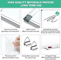 Vista 2 de H-Qprobd White Board Dry Erase Boards for Wall 5' x 3' Magnetic Whiteboard - 60"x36" Aluminum Presentation Large Whiteboard with Long Pen Tray, 6