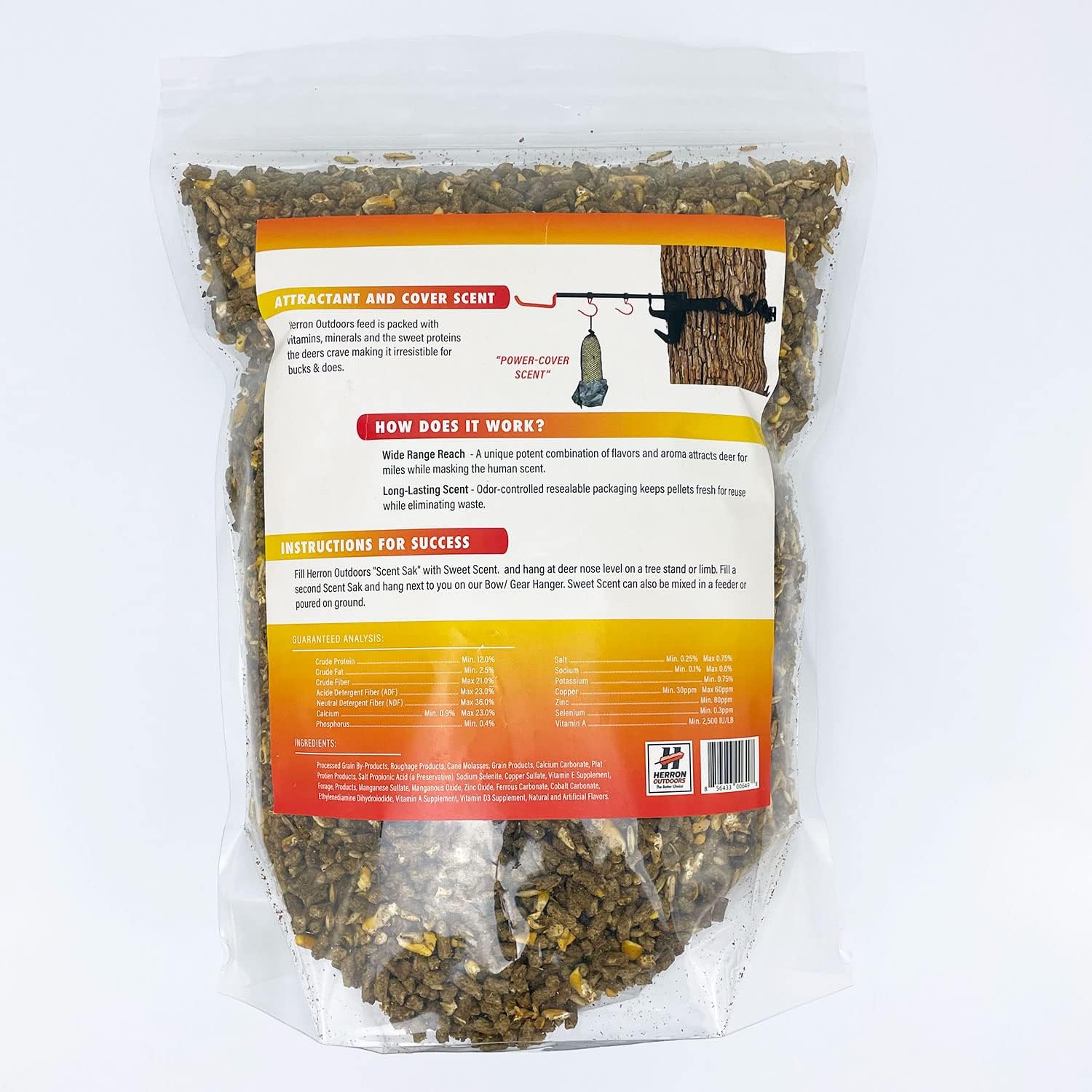 Herron Outdoors Deer Attractant, Cover Scent, and Feed Enhancer Bait for All Hunters All Seasons - Proven to Increase Deer Traffic, 5lb Bag (Sweet Scent) : Sports & Outdoors