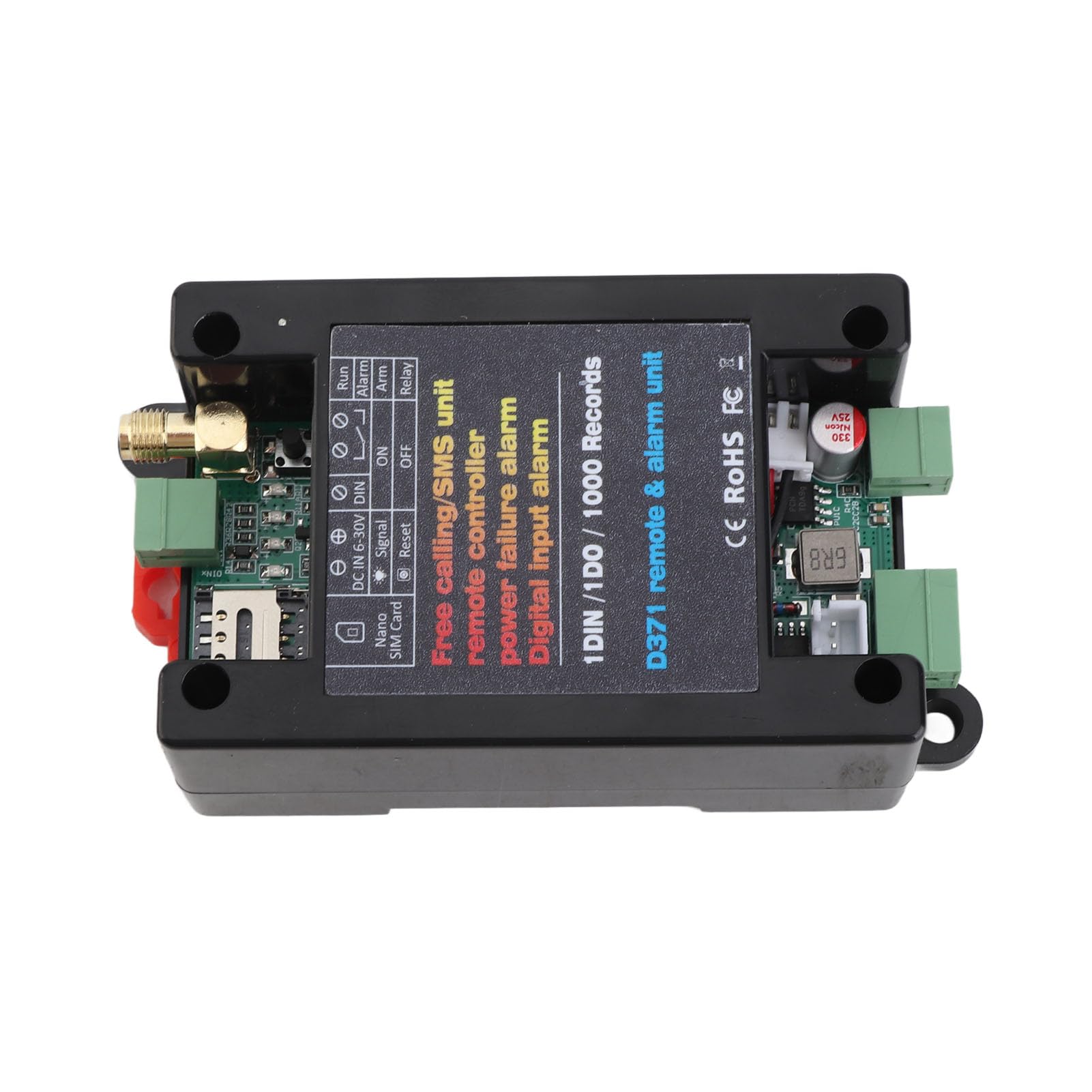 Relé de control remoto de control remoto 4G recordatorio de falla de energía amplia compatibilidad para el hogar automatización industrial vivienda ABS (Versión de la UE)