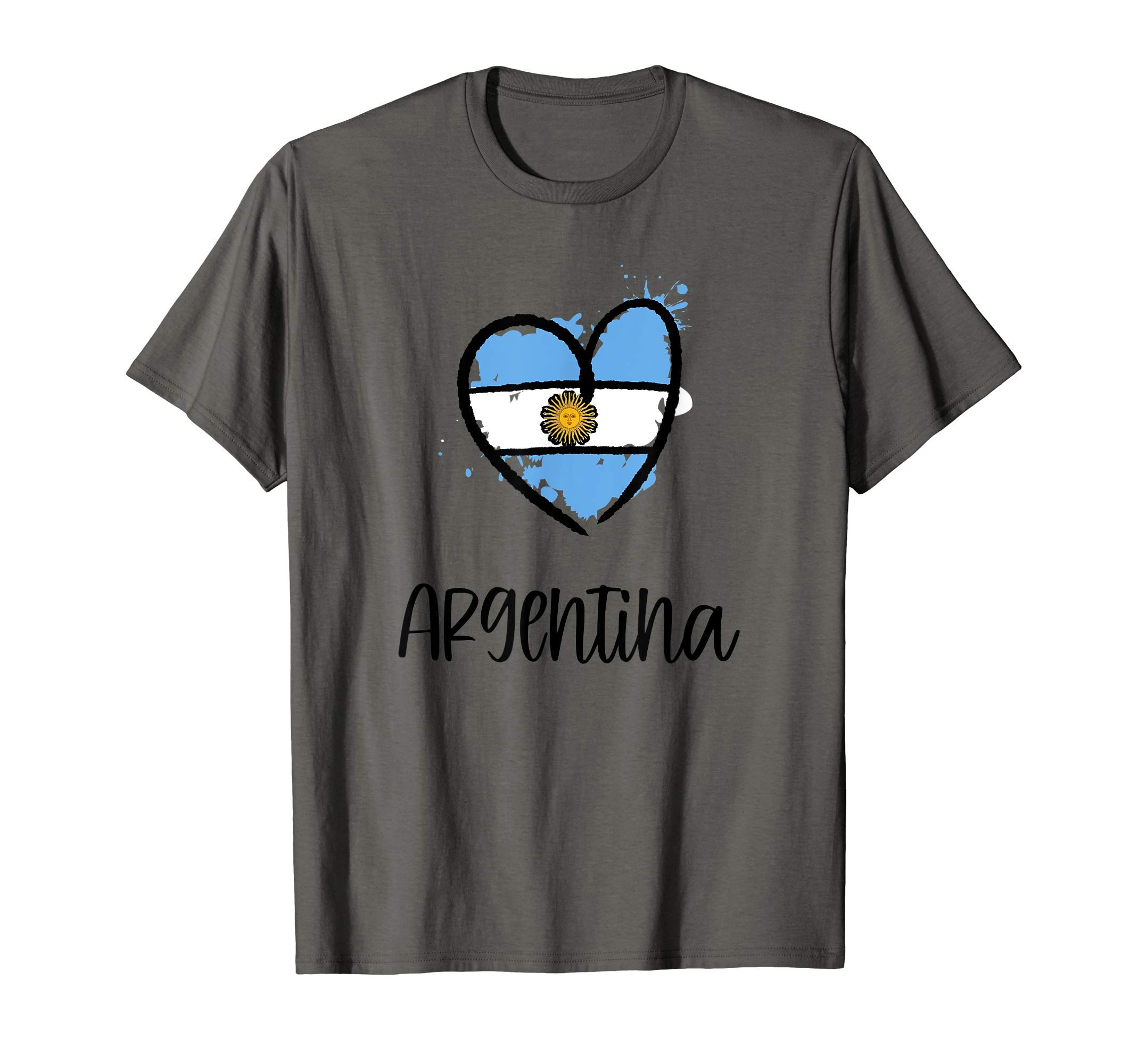 Argentina Heart Flag Cool America Spanish Argentinian Gift T-Shirt