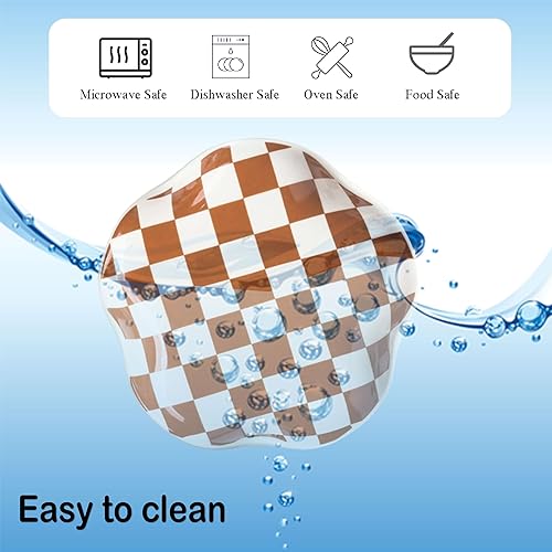 Miniatura 38 de Soporte para cuchara para estufa, soporte de cuchara a cuadros de 5.3 pulgadas, soporte para utensilios, soportes de cuchara de cerámica para barra