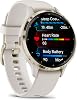 Garmin Venu 3S Advanced Fitness and Health Tracker Smartwatch with Soft Gold Stainless Steel Bezel Ivory Case and 41mm Silicon Band 1.2 AMOLED Touch Screen Display, Accessory Set