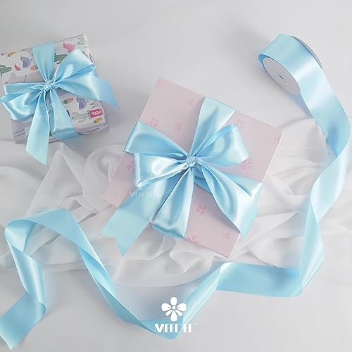 Vista 860 de MEEDEE Orange Satin Ribbon - 1.5 inch Double Faced Satin Ribbon, 50 Yards - Neon Tangerine - For Christmas, Thanksgiving, Halloween, Weddings