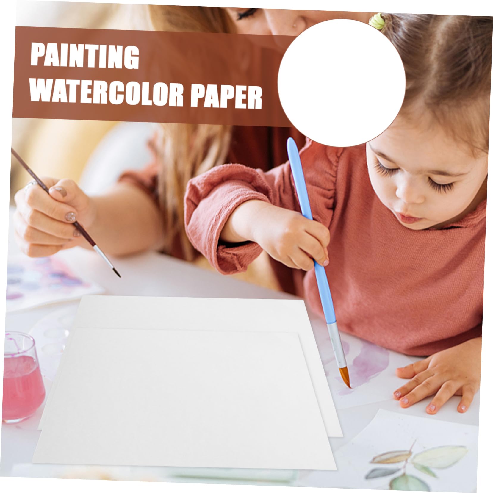 Papier Aquarelle Blanc 8k 160g 50 Feuilles à Grain Épais