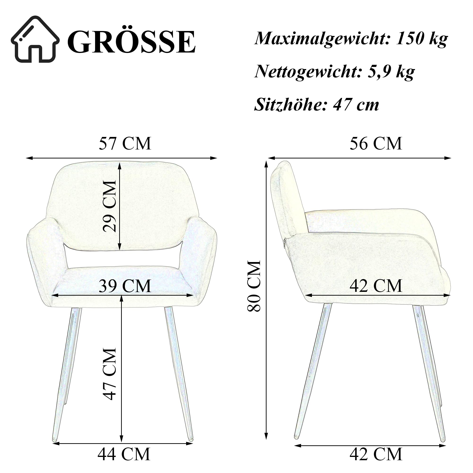 1 Pezzo Sedie Moderne Sala da Pranzo Imbottite per Cucina Grigia, Sedia Imbottita Cucina Moderna Scandinava con Braccioli per Sala da Pranzo/Soggiorno/Ristorante/Hotel/Velluto Grigio Scuro