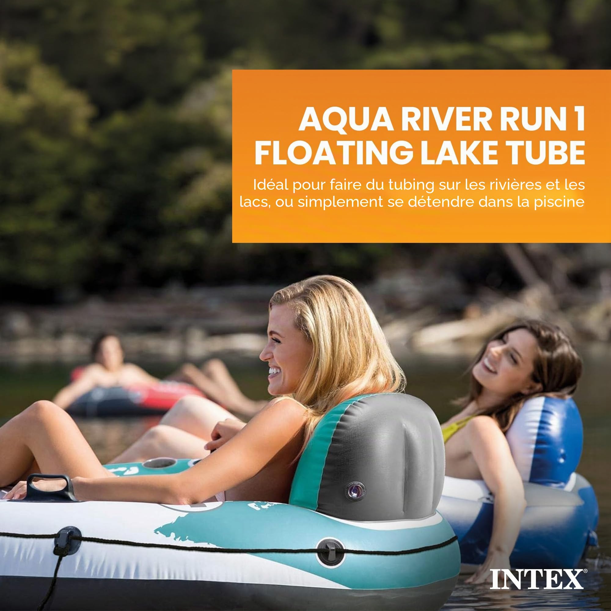 Intex River Run I Sport Lounge, Flotteur d'eau Gonflable