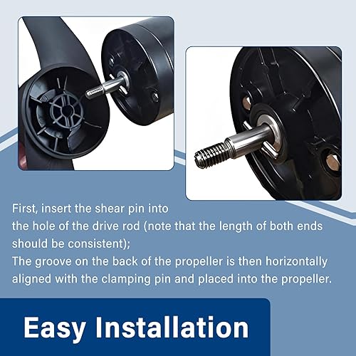 Miniatura 6 de Motor Shear Pins 2262658 Compatible with Minn Kota MKP-34 Prop and Nut Kit E Part Fit for Minn Kota Props MKP 38 & MKP 33 Weedless Wedge 2 Prop