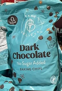 Believe Dark Chocolate Baking Chips, No Sugar Added, 2 Pounds, Allergen ...
