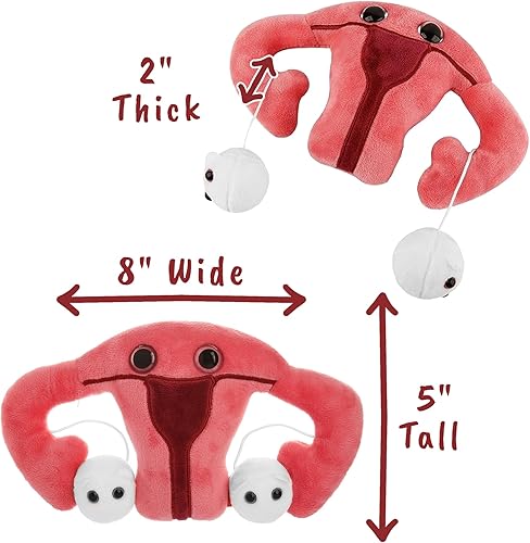 Miniatura 5 de GIANTmicrobes - Juguete de peluche de útero, regalos de histerectomía, conciencia de endometriosis, regalos feministas, regalo de fertilidad, regalo