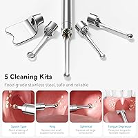 Vista 5 de Eliminador de piedras amígdalas mejorado con cámara, kit de eliminación visual de piedras amígdalas con 6 luces LED, cámara con herramienta