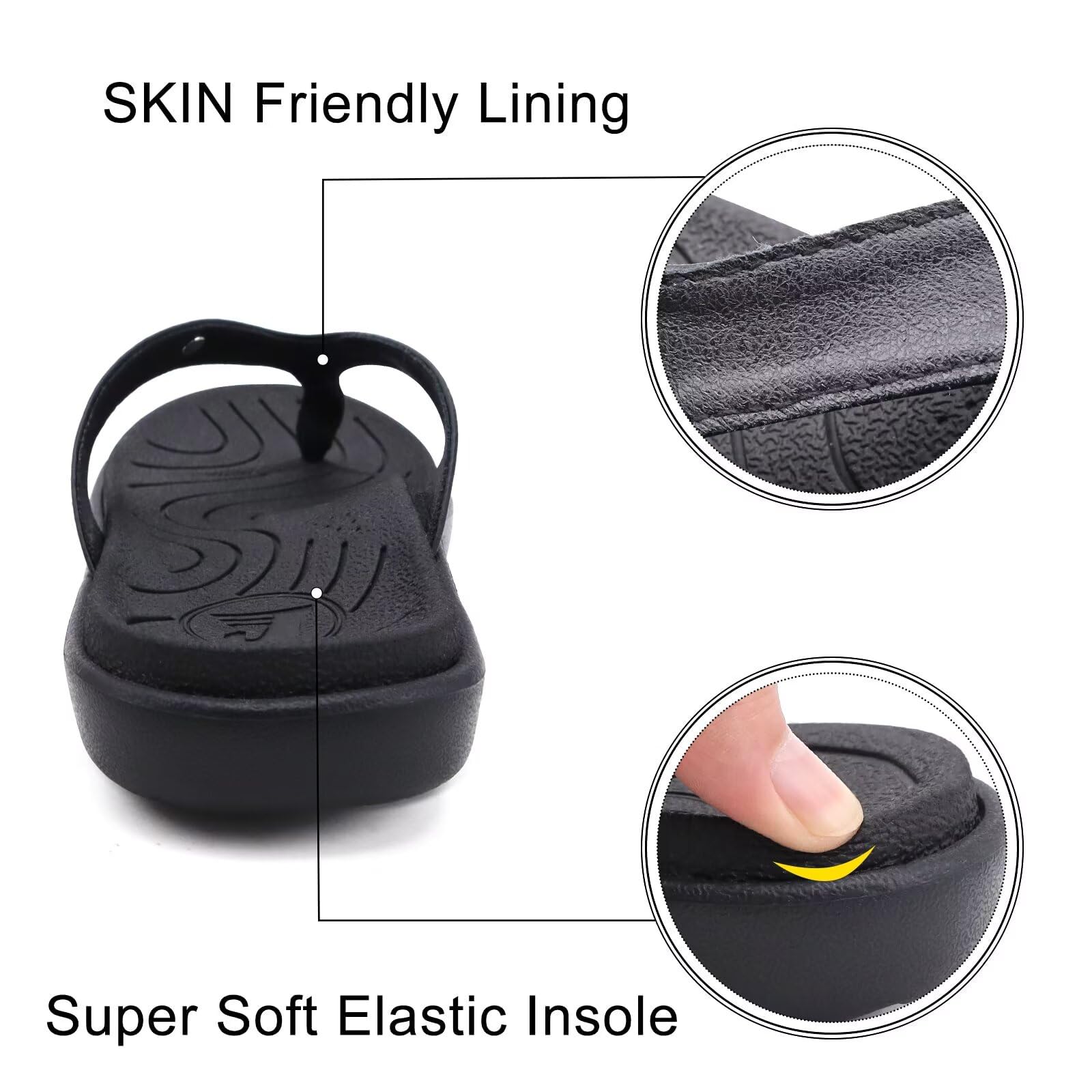 jiajiale Infradito Donna Moda Ortopediche Estive Comode Pelle Supporto Arco Plantare Flip Flop Doccia Spiaggia Piscina Aperte Mare Leggere Eleganti Ciabatte Antiscivolo Gomma Suole