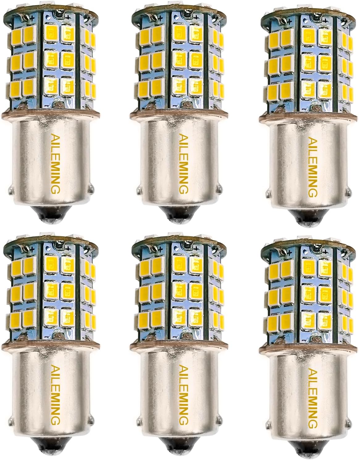 Ba15s 1156 1141 AC12V/DC 12-24V 56Pcs 2835SMD Super Bright RV Boat Car Lights Non-Dimmable LED Light Bulb Cool White Pack of 20