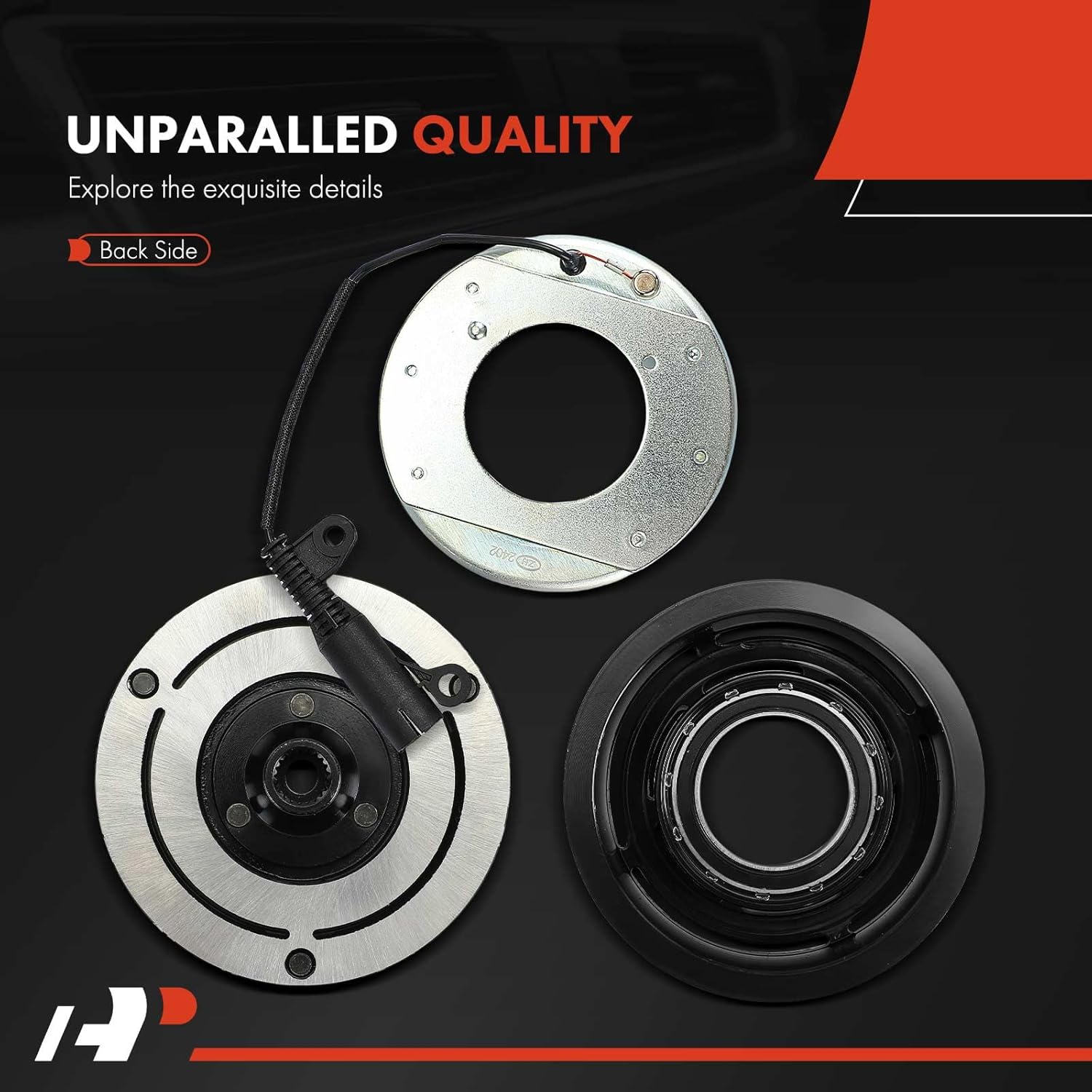 A-Premium Air Conditioner AC Compressor Clutch Kit Compatible with Mini Cooper 2002-2008 1.6L, with 6-Groove Pulley and CVC Compressor