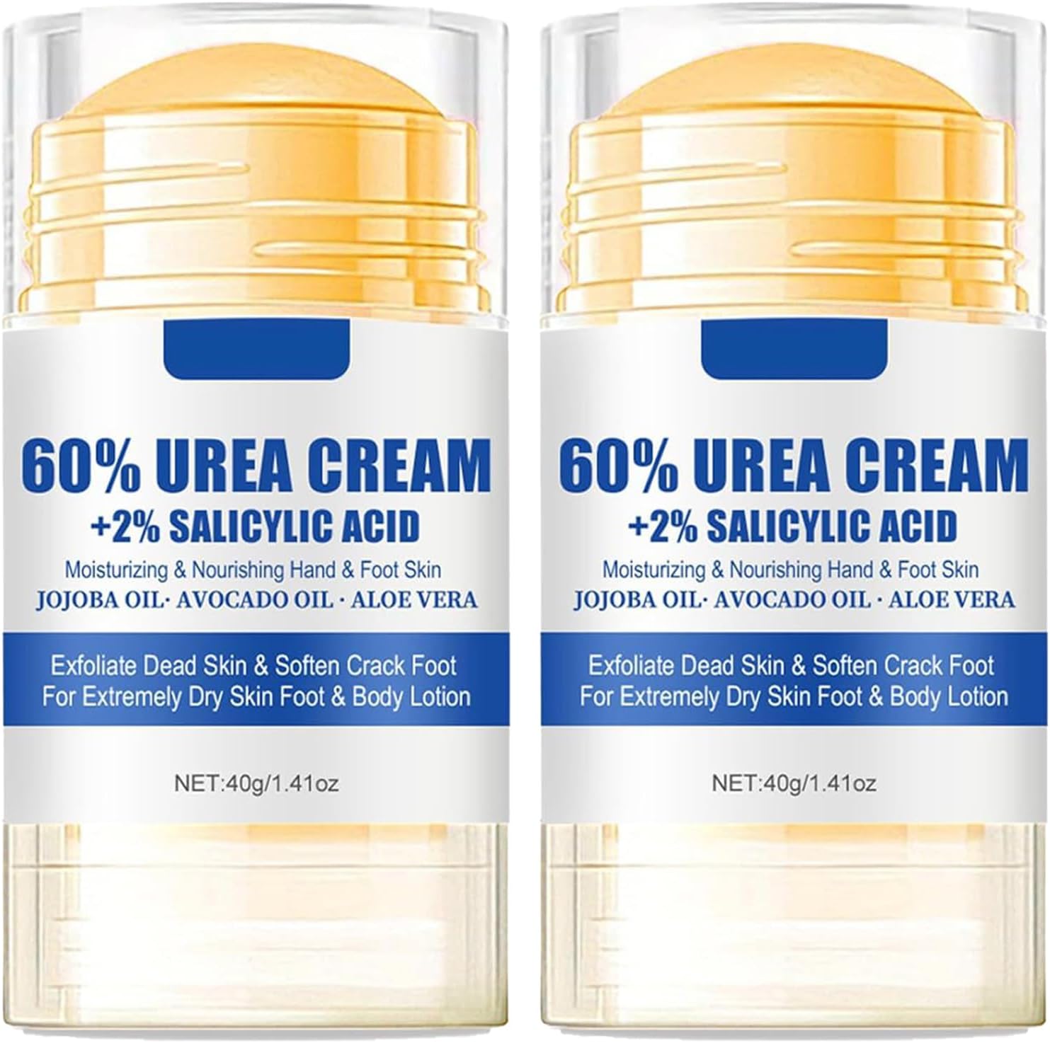 – Urea Cream 60% for Feet - 2PCS Urea Foot Cream for Cracked Heels and Dry Skin - Cracked Heel Repair Cream with 2% Salicylic Acid - Foot Moisturiser & Hand Balm，Skin Care Hands & Feet