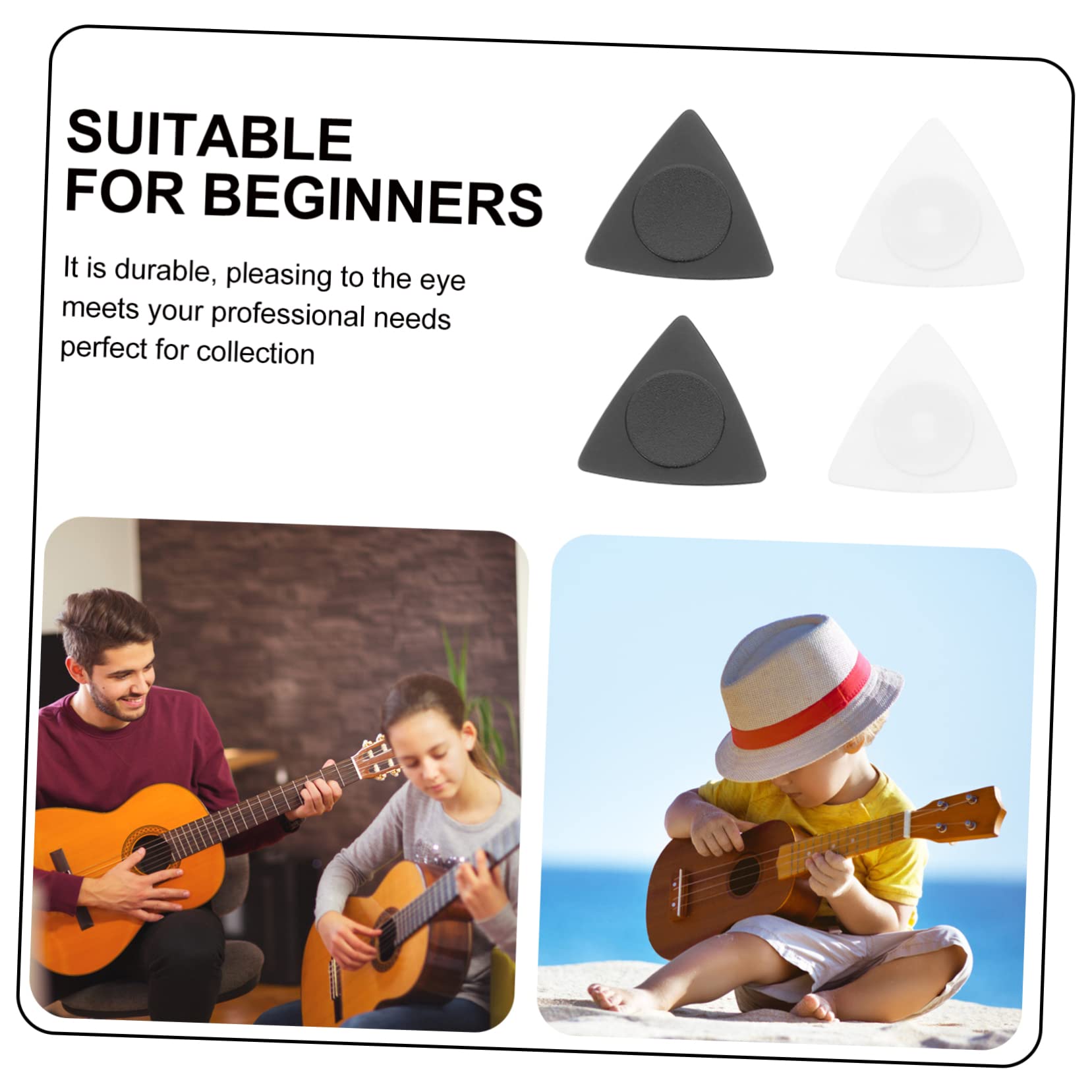 ibasenice 5sets Plettri Per Chitarra Triangolari Due Colori Accessori Leggeri e Compatti Per Musicisti Pratici e Facili Da Usare Per Amanti Della Chitarra