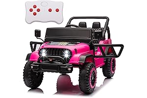 POSTACK 24V Electric Ride On Car for Kids, 4WD 1 Seater UTV...