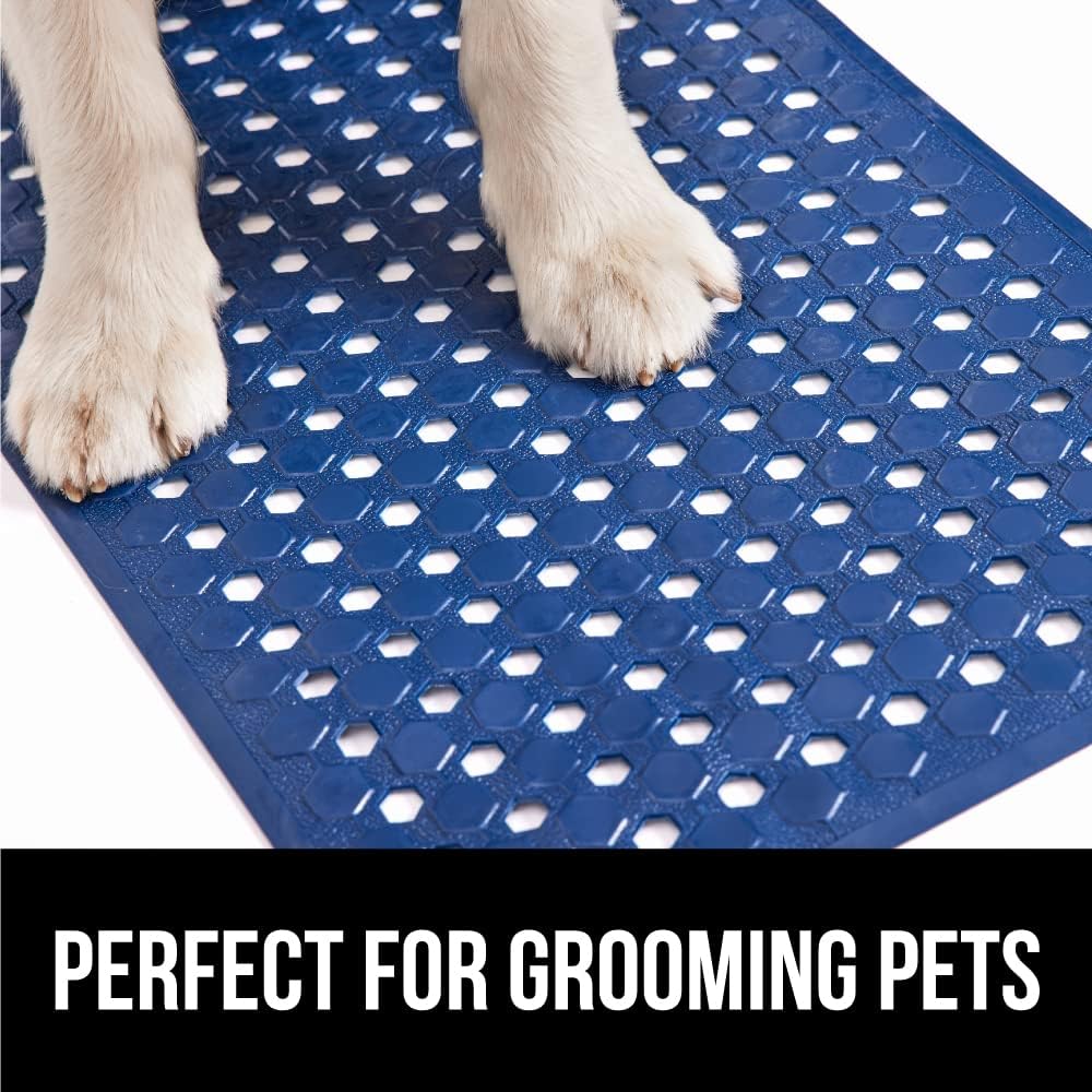 Gorilla Grip Patented Shower and Bath Mat, 35x16, Machine Washable Bathtub Mats, Extra Large Tub Mat, Drain Holes and Suction Cups to Keep Floor Clean, Soft on Feet, Bathroom Accessories, Blue : Home & Kitchen