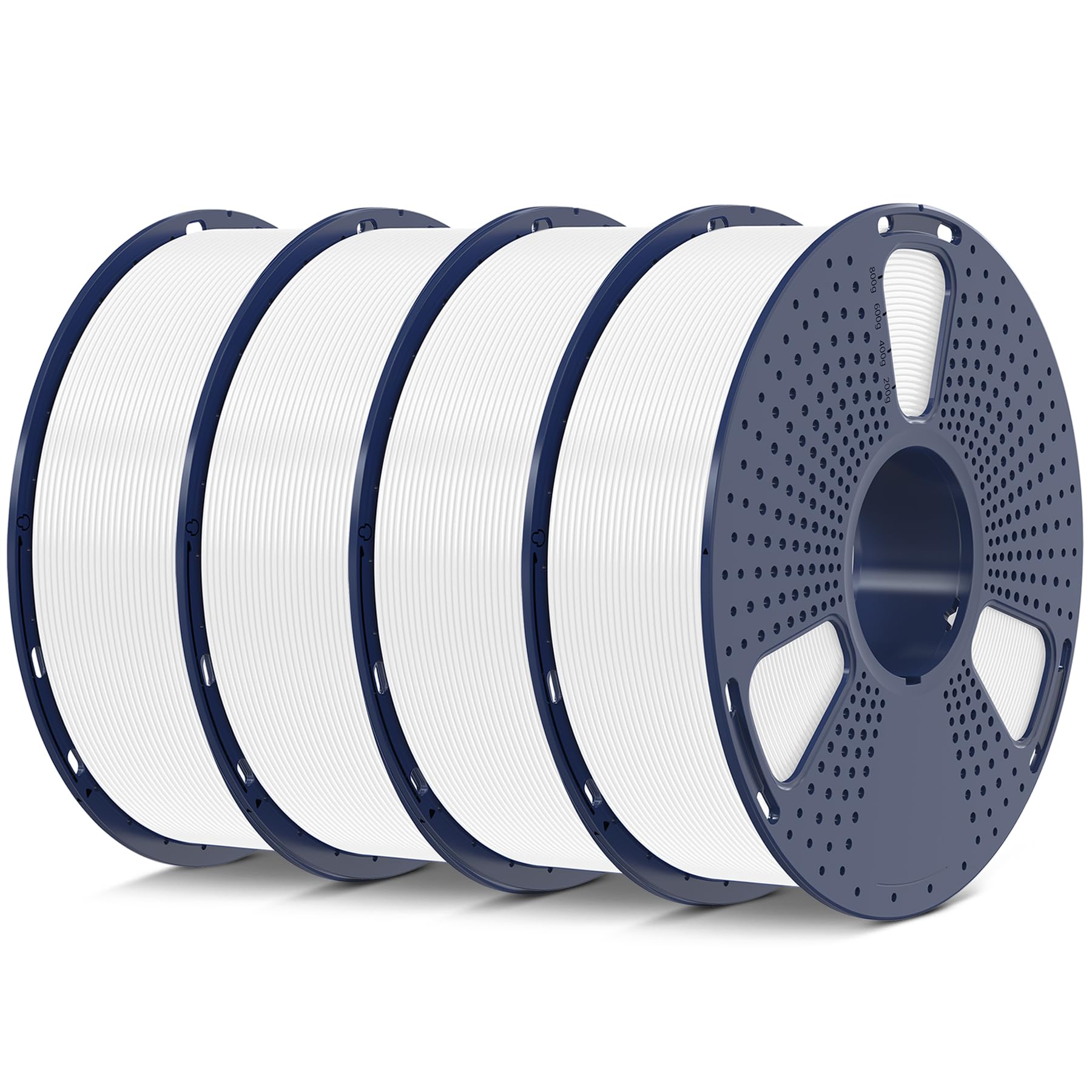 SUNLU 4kg PLA 3D Printer Filament Bundle, Neatly Wound PLA Filament 1.75mm ±0.02mm, Individually Vacuum Packed, 4kg in Total, 1kg per Spool, 4 Pack,