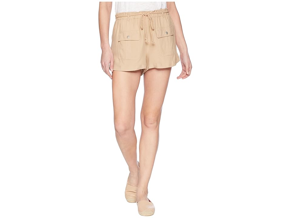 

Jack by BB Dakota Paisley Cargo Shorts with Rope Belt (Beach Beige) Women's Shorts