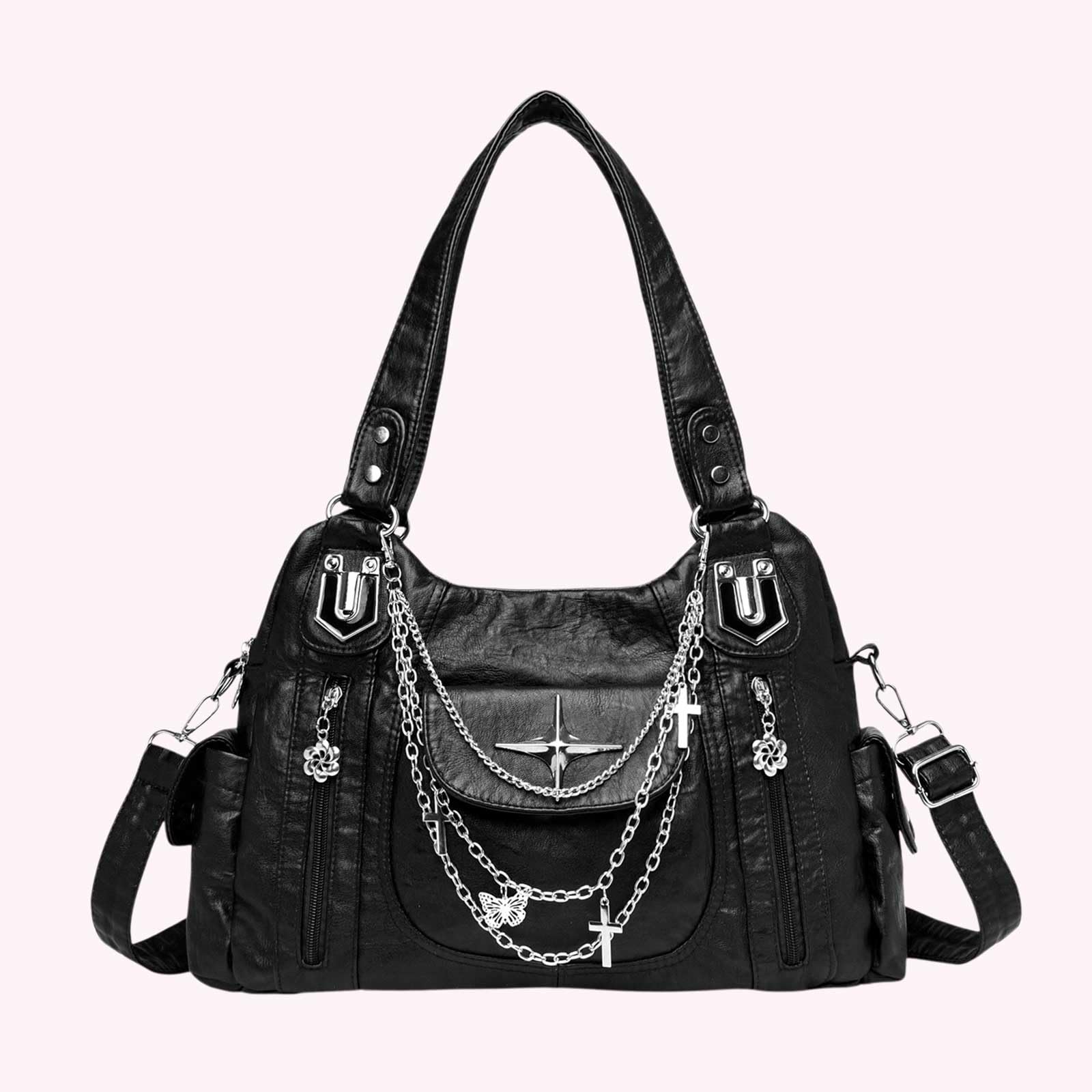 Torby Hobo dla kobiet Wegańska skórzana torba na ramię Y2k Crossbody Hobo Satchel Torebka na ramię z wieloma kieszeniami Torebka z regulowanym paskiem dla pań Praca Zakupy Podróże