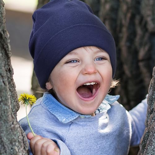 Miniatura 4 de DRESHOW BQUBO - Paquete de 6 gorros de bebé para niños y niñas, unisex, gorro de punto suave, gorro de guardería para recién nacidos, niños pequeños